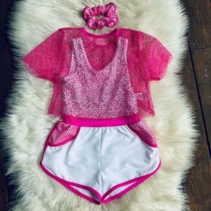 Weissman Sparkling Pink and White Dance Costume